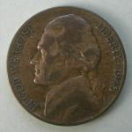 UNITED STATES 1945P Silver Nickel