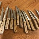 lot of wood handle knives