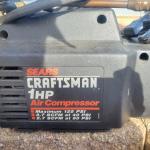 LOT 131:  Craftsman 1hp Air Compressor w/Hoses & Attachments