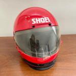 Vintage motorcycle helmet, Shoei, red
