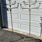 Lot of 2 Metal Candelabras Each holds 5 Candles