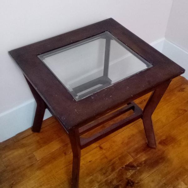 Photo of Inset glass top end tables