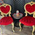 Heart shaped tufted Victorian style chair(s)