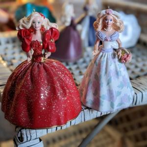 Photo of Barbie Ornaments, red dress sparkles