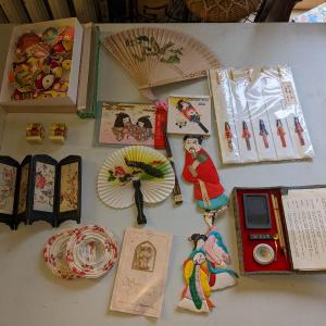 Photo of Wonderful Lot of Asian Items, calligraphy set