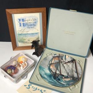 Photo of : Lot Heaven by the Sea Collection: Collectors Plate Carved Dolphin & More