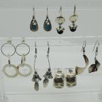 Lot 111L Silvertone Pierced Earring Collection