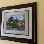 Embroidered and framed Chinese art