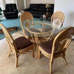 Wicker Dinette Table and Chairs  (K-JM)