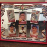 LOT133M: Vintage Framed Seagram's Seven Crown Baseball Legends Mirror