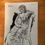 Pablo Picasso Original Drawing Dated NOT A PRINT NOT A LITHOGRAPH