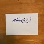 Bruce Lee Signed Autograph Index Card Extremely Rare!