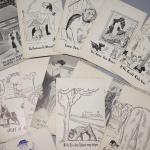 SET OF 13 VINTAGE CARDS DOGS AND OTHER CARTOONS IN RISQUE IN NATURE