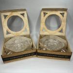 Pair of Vintage Federal Glass Co 8-Piece Georgetown Snack Set Plates Cups