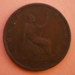 GREAT BRITAIN 1862 Half Penny
