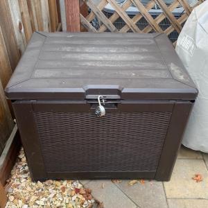 Photo of Rubbermaid 74 Gallon Resin Patio Deck Box