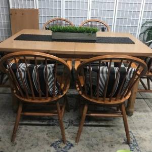 Photo of Table and six Chairs with Leaf-PRICE REDUCED!