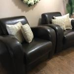 Pair of Gorgeous New REAL Leather Club Chairs