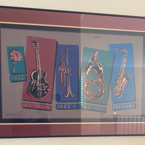 Photo of Framed 1986 numbered New Orleans Jazz Festival Poster  (8174 / 12500)