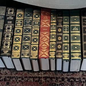 Photo of Classic Books with Gold Embossed Bindings