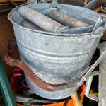 Rustic Galvanized Mop Bucket and Watering Can (G-JM)