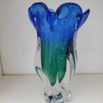 Glass vase - blue and green