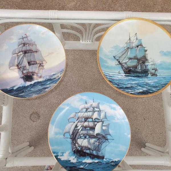 Photo of 3 sail boat collectible plates