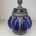 Beautiful blue and silver/pewter urn