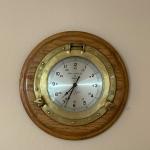 BELL CLOCK ~ Ships Clock ~ Brass & Solid Wood ~ *Read Details