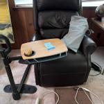 Lift chair with table and floor heaters, working