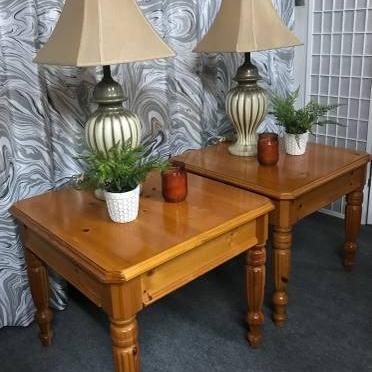 Photo of Pair of Pine End Tables