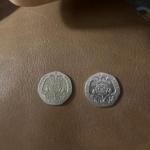 2 Twenty Pence foreign coins