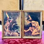 LOT 17  PAIR OF NATIVE AMERICAN MAIDEN FRAMED PRINTS