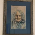 Old lady painting by Nicholas Ferrando (American, 1920-1992)