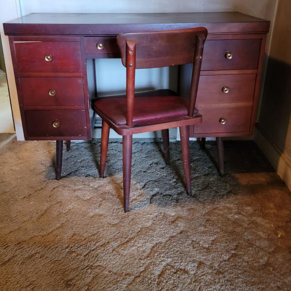 Photo of Mid 20th Century Desk and Chair 