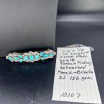 SS and Turquoise barette with french finding