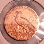 1909 two and half dollar gold coin