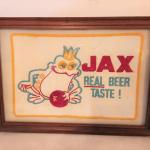 Lot #41  JAX Beer Bowling Shirt Patch - framed