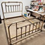 Lot #55  Brass Finish Double Bed