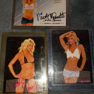 Photo of 3 Autographed Bench Warmers Cards