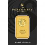 1 oz. Perth Mint Carded Gold Bar