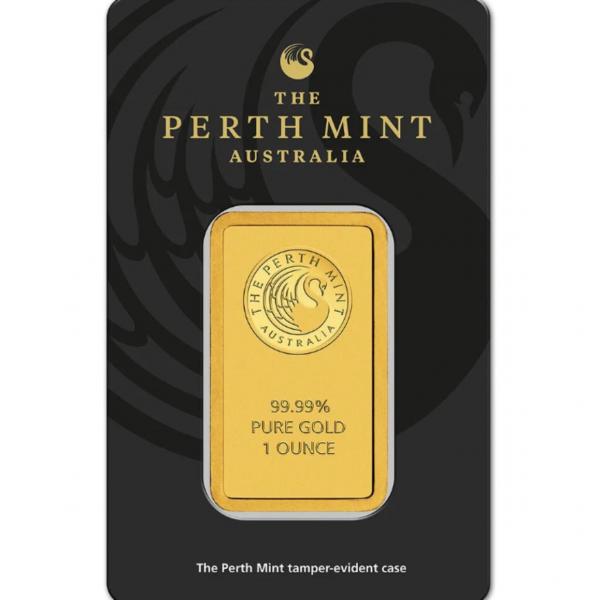 Photo of 1 oz. Perth Mint Carded Gold Bar