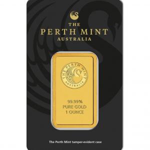 Photo of 1 oz. Perth Mint Carded Gold Bar