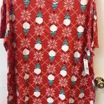 Secret Treasures Women's Gnome Snowflake Red Sleep Shirt POCKETS Size 2X/3X NWT