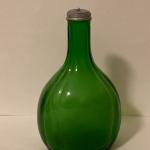 Vintage Duraglas green glass Refrigerator Sprinkler Water Bottle metal lid 