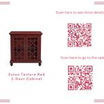 Esnon Texture Red 2-Door Cabinet