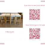 4 tan color barstools. Look like new! Fabric in excellent condition