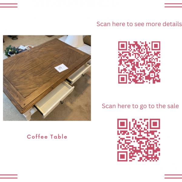 Photo of Wooden Coffee Table with 2 drawers