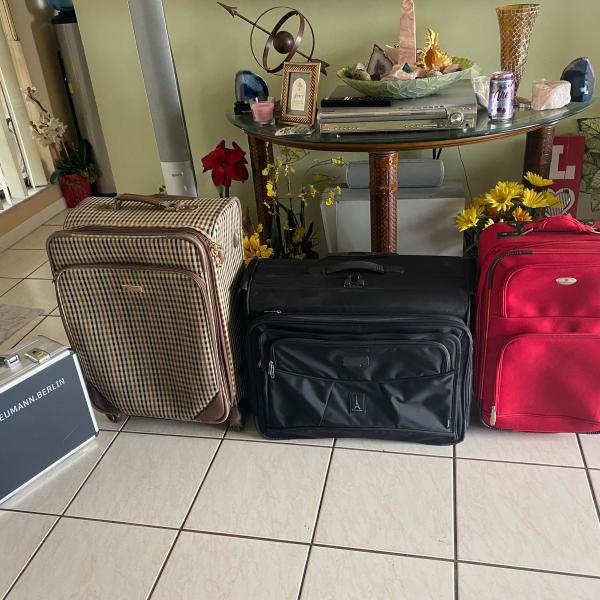 Photo of Suitcases, Accent Table, Pictures, NFL Jerseys