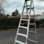 8 Foot aluminum ladder